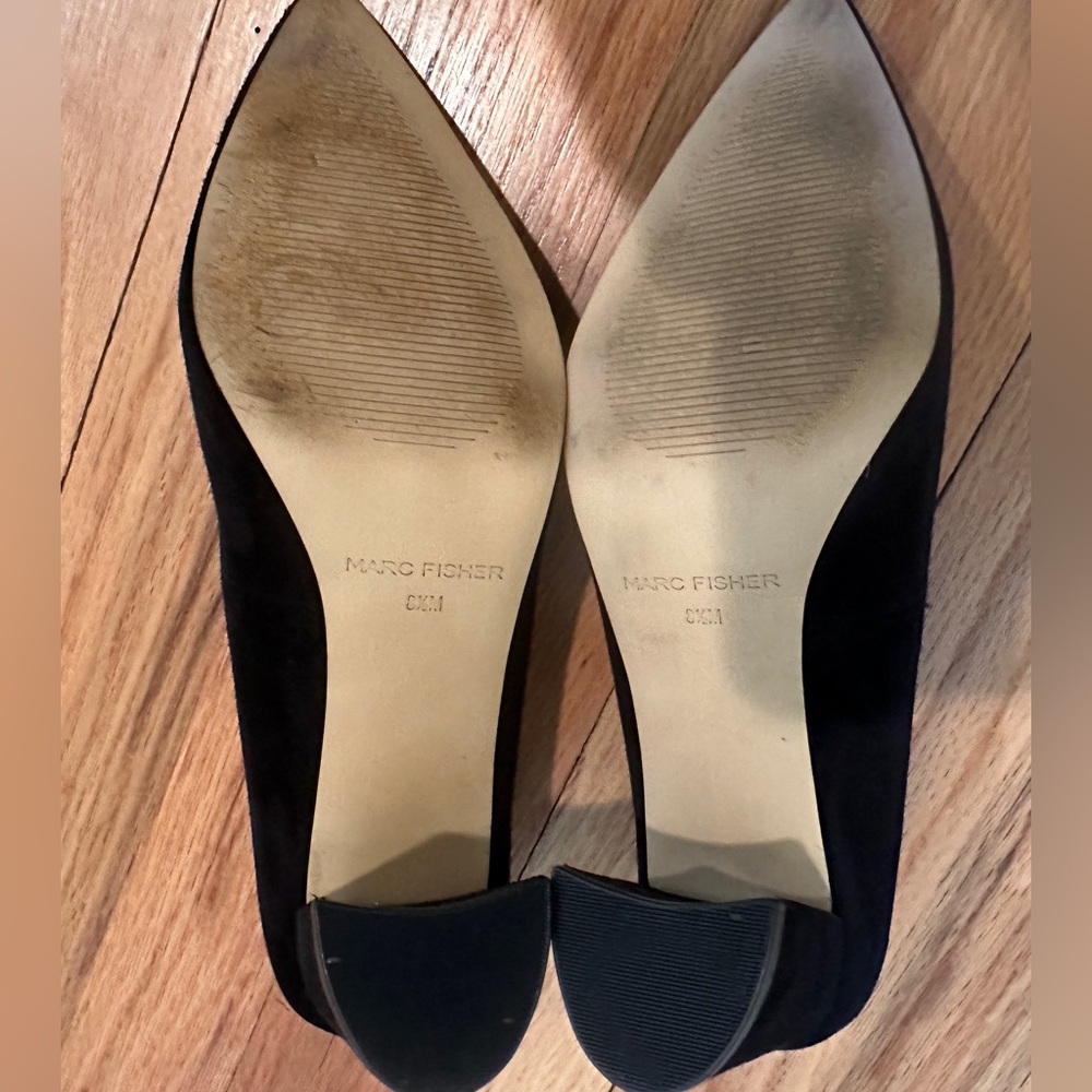 Marc Fisher Black Pointed Toe Pumps - Picture 8 of 8